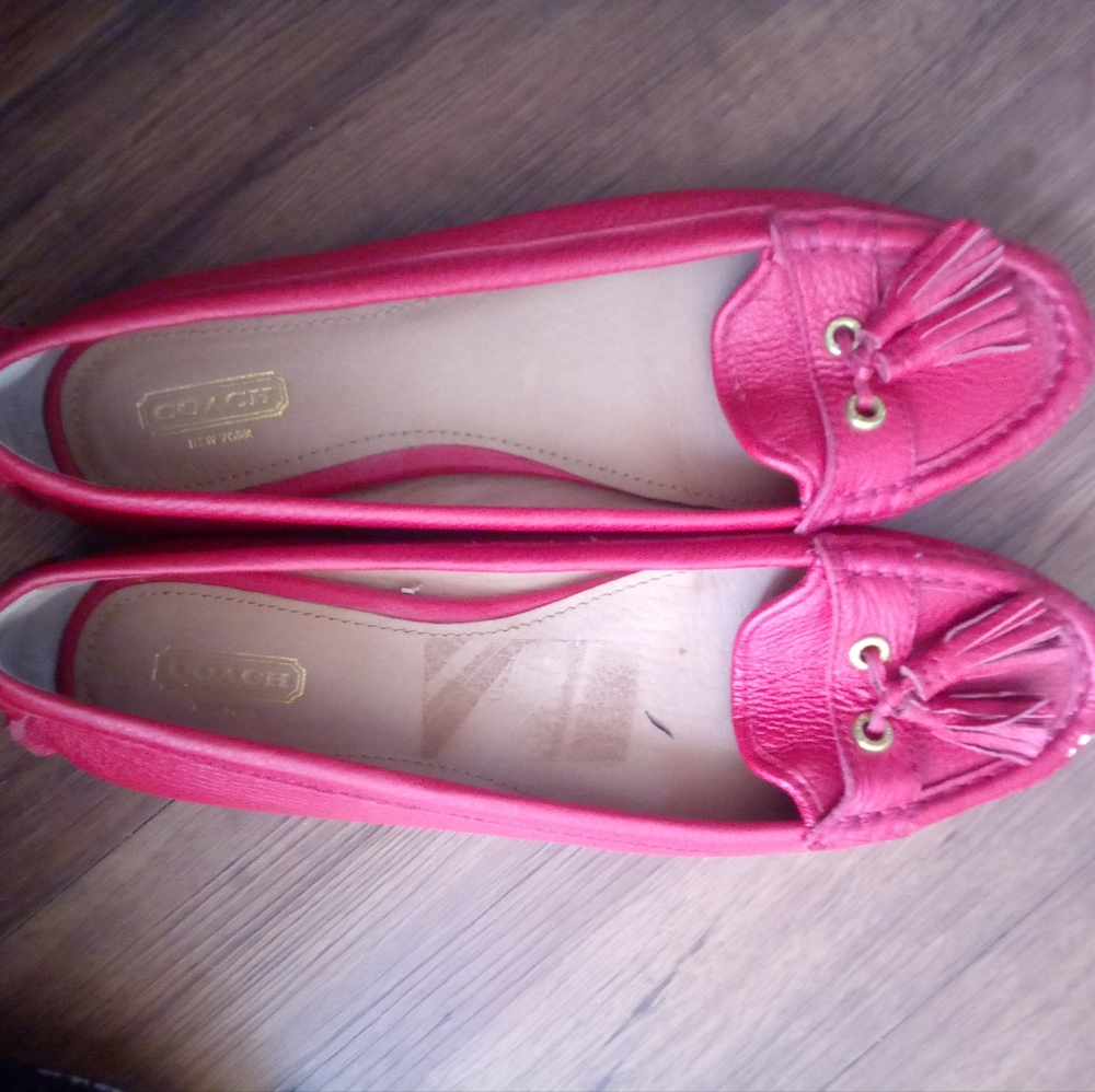 Coach Loafers Red Size 9.5